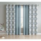 Alternate image 0 for GoodGram 4 Pack  GoodGram Home Geometric & Solid Grommet Curtains - 38 in. W x 96 in. L, Aqua