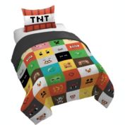 Saturday Park Minecraft Iconic 100% Organic Cotton Duvet Cover & Sham Set