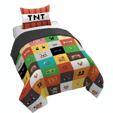 Saturday Park Minecraft Iconic 100% Organic Cotton Duvet Cover & Sham Set. View a larger version of this product image.