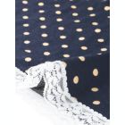Alternate image 2 for Agnes Orinda Women's Plus Size Nightgown Polka Dots Dress Short Sleeve Sleepwear Pajamas Nightgowns, Leisure Polyester Round Neck Babydoll Sleepwear Cami Dress, 1X Dark Blue