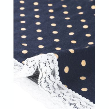 Agnes Orinda Women's Plus Size Nightgown Polka Dots Dress Short Sleeve Sleepwear Pajamas Nightgowns, Leisure Polyester Round Neck Babydoll Sleepwear Cami Dress, 1X Dark Blue. View a larger version of this product image.