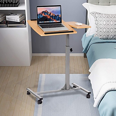 Costway-CA Adjustable Laptop Desk With Stand Holder And Wheels. View a larger version of this product image.