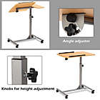 Alternate image 2 for Costway-CA Adjustable Laptop Desk With Stand Holder And Wheels
