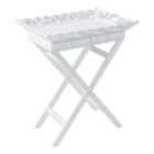 Alternate image 0 for Zingz & Thingz 26.5" White Contemporary Tray Stand with Drawers