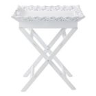 Alternate image 3 for Zingz & Thingz 26.5" White Contemporary Tray Stand with Drawers