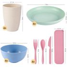 Alternate image 1 for Infinity Merch 28 Piece Wheat Straw Dinnerware Set for 4