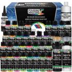 Alternate image 0 for U.S. Art Supply Pouring Masters 36-Color Ready to Pour Acrylic Pouring Paint Set with Silicone Oil & Gloss Medium - Premium Pre-Mixed High Flow 2-Ounce & 8-Ounce Bottles - For Canvas, Wood, Paper, Crafts, Tile