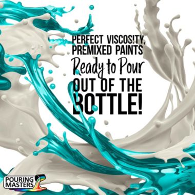 U.S. Art Supply Pouring Masters 36-Color Ready to Pour Acrylic Pouring Paint Set with Silicone Oil & Gloss Medium - Premium Pre-Mixed High Flow 2-Ounce & 8-Ounce Bottles - For Canvas, Wood, Paper, Crafts, Tile. View a larger version of this product image.