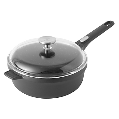 BergHOFF GEM  10" Non-Stick Covered Saut&reg; Pan 3.4 Qt, Black. View a larger version of this product image.