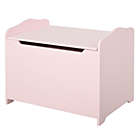 Alternate image 1 for Qaba Kids Toy Chest Wooden Toy Storage Box Organizer Chest with Magnetic Hinge, Large Chest Space, & Groove Handle, Pink