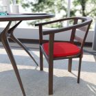 Alternate image 1 for LeisureMod Modern Dining Chair Cushion Pads - Red