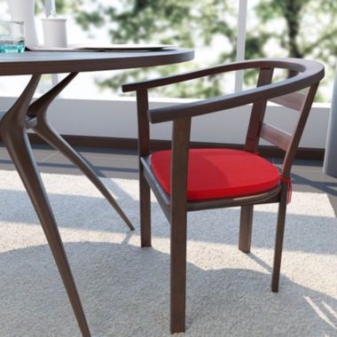 LeisureMod Modern Dining Chair Cushion Pads - Red. View a larger version of this product image.