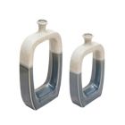 Alternate image 2 for Kingston Living 18" White and Blue Cutout Vase Tabletop Decor