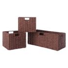 Alternate image 0 for Tessa 3-Pc Foldable Woven Rope Basket Set, Walnut
