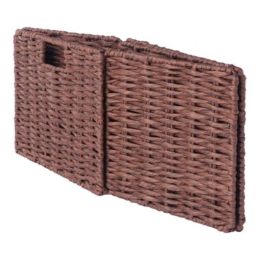 Tessa 3-Pc Foldable Woven Rope Basket Set, Walnut. View a larger version of this product image.