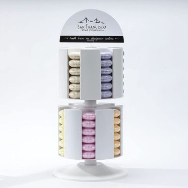 San Francisco Soap Company Set of 6 Round Soap Bars Travel Soap Gift Set Guest Toiletries 2.8oz per Bar (White). View a larger version of this product image.