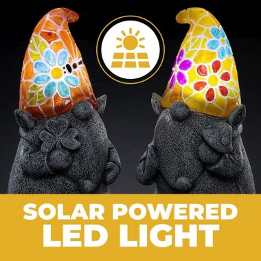 Vp Home Luminous Gnomes Solar Powered Led Outdoor Decor Garden Light, Set Of 2. View a larger version of this product image.