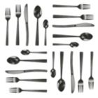 Alternate image 3 for MegaChef Baily 20 Piece Flatware Utensil Set, Stainless Steel Silverware Metal Service for 4 in Black