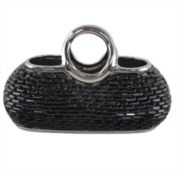 Dolce Mela Purse Decorative Ceramic & Glass Flower Vase, 12.5" x 5.5" x 7.5"(H)