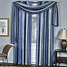 Alternate image 0 for GoodGram Royal Ombre Crushed Semi Sheer Complete 3 Piece Window Curtains & Scarf Set - 42 in. W x 84 in. L, Blue