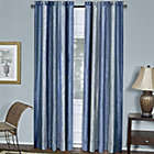 Alternate image 2 for GoodGram Royal Ombre Crushed Semi Sheer Complete 3 Piece Window Curtains & Scarf Set - 42 in. W x 84 in. L, Blue