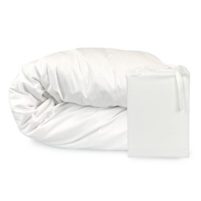 BedVoyage Melange viscose from Bamboo Cotton Duvet Cover, Twin - Snow