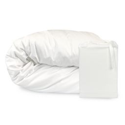 BedVoyage Melange viscose from Bamboo Cotton Duvet Cover, Twin - Snow