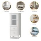 Alternate image 3 for Stock Preferred White Nordic 2-Drawer Bathroom Cabinet