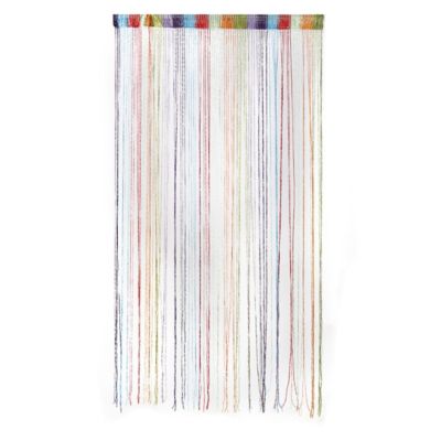 PiccoCasa Polyester Home Linen Sheer Curtains, Dew Drop Glitter String Curtain Panel Wall Door Partition Room Divider, Rainbow 78" X 39"