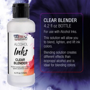 U.S. Art Supply Alcohol Ink Color Blender Solution, Large 4.2 Ounce Bottle - Alcohol-Based Dye Paint Blending Mixing Solution to Lighten, Blend, Dilute, Re-Wet, Remove, Lift Ink - Epoxy Resin Art. View a larger version of this product image.