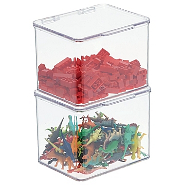 mDesign Plastic Stackable Toy Storage Bin Box with Lid. View a larger version of this product image.