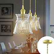 Kitcheniva LED Glass Chandelier Warm White Bulbs