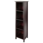 Alternate image 0 for Milan Narrow 4-Section Storage Shelf, Walnut