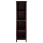 Alternate image 1 for Milan Narrow 4-Section Storage Shelf, Walnut