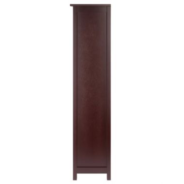 Milan Narrow 4-Section Storage Shelf, Walnut. View a larger version of this product image.