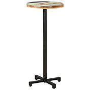 vidaXL Bistro Table Round &#63;&#63;19.7"x43.3" Solid Reclaimed Wood