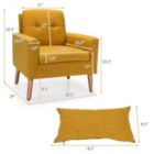 Alternate image 1 for Slickblue Linen Fabric Single Sofa Armchair with Waist Pillow for Living Room-Yellow
