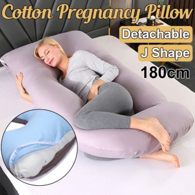 Stock Preferred 70x180cm J-Shape Body Pillow Belly Contoured in Gray. View a larger version of this product image.