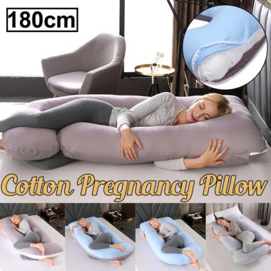 Stock Preferred 70x180cm J-Shape Body Pillow Belly Contoured in Gray. View a larger version of this product image.