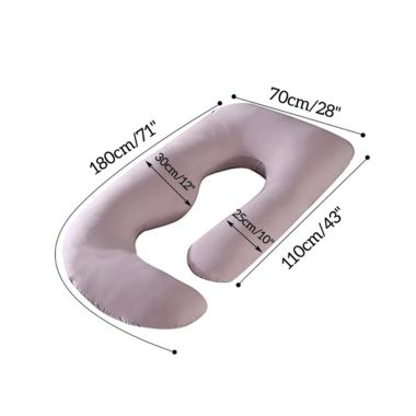 Stock Preferred 70x180cm J-Shape Body Pillow Belly Contoured in Gray. View a larger version of this product image.