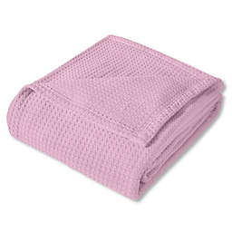 Sweet Home Collection 100% Fine Cotton Blanket Luxurious Breathable Weave Stylish Design Soft and Comfortable All Season Warmth, King, Pink