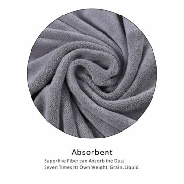 Infinity Merch Large Microfiber Bath Towel in 6-Pieces Coral, Blue & Gray. View a larger version of this product image.