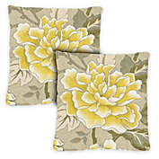 Toland Home Garden Set of 2 Flower Delight Outdoor Patio Throw Pillow Covers 18"