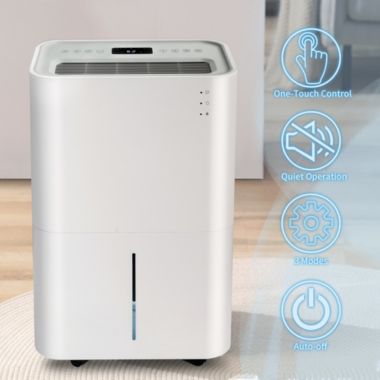 Orien Home 4,500 Sq. Ft. Dehumidifier with 4L Water Tank, Auto or Manual Drain, Auto Shutoff Portable 50 Pint Dehumidifier for Large to Extra Large Rooms and Basements. View a larger version of this product image.