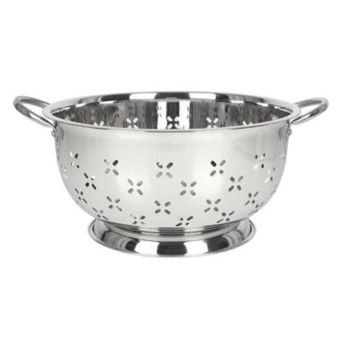 Lindy's 8 Qt Home Stainless Steel Colander with Handles for Straining, Steaming, Draining and Rinsing. View a larger version of this product image.