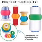Alternate image 3 for JumblCrafts 100 Pcs. Thread Spool Savers for Sewing/Embroidery Threads - Flexible Spool Huggers