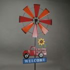 Alternate image 1 for Direct International Farmhouse Style Red Farm Truck Windmill Spinner Welcome Garden Stake 72 Inches Outdoor Décor