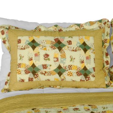 Blancho Bedding Autumn in Countryside Cotton 3PC Vermicelli-Quilted Patchwork Quilt Set (Full/Queen Size). View a larger version of this product image.