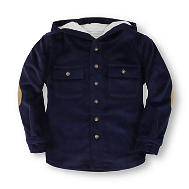 Hope & Henry Boys&#39; Hooded Button Down Shirt Jacket, Infant, 6-12 Months. View a larger version of this product image.