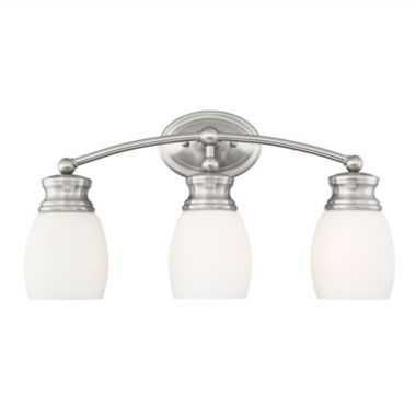Savoy House Elise 3-Light Bathroom Vanity Light with Opal Frosted Glass (24.13"W x 8" H). View a larger version of this product image.